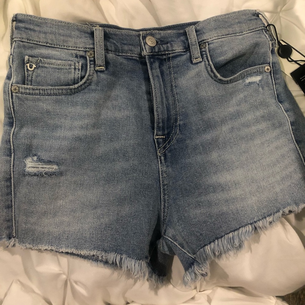 Women’s Size 28 pair of True Religion Jean shorts.